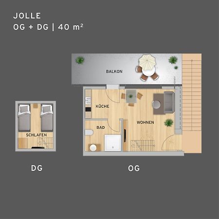 Winkelschiffchen IV Mit Sauna 于斯德 外观 照片